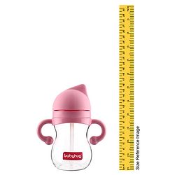 Babyhug Straw Sipper with Twin Handle Pink - 350 ml
