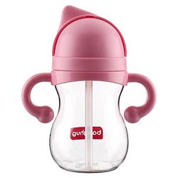 Babyhug Straw Sipper with Twin Handle Pink - 350 ml