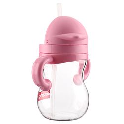 Babyhug Straw Sipper with Twin Handle Pink - 350 ml