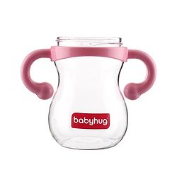 Babyhug Straw Sipper with Twin Handle Pink - 350 ml