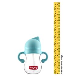 Babyhug Straw Sipper with Twin Handle Blue - 350 ml