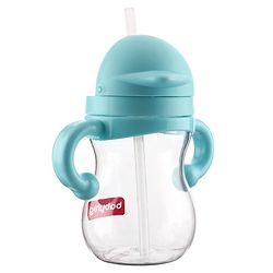 Babyhug Straw Sipper with Twin Handle Blue - 350 ml