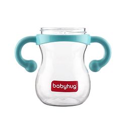 Babyhug Straw Sipper with Twin Handle Blue - 350 ml