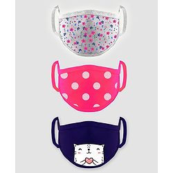 'Babyhug 4 to 8 Years Printed Two Layer Mask with Filter - Pack of 3
