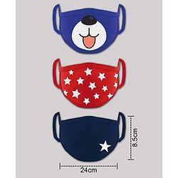 'Babyhug 2 to 4 Years Printed Two Layer Mask with Filter - Pack of 3