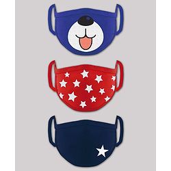 Babyhug 4 to 8 Years Printed Two Layer Mask with Filter - Pack of 3