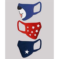 Babyhug 4 to 8 Years Printed Two Layer Mask with Filter - Pack of 3