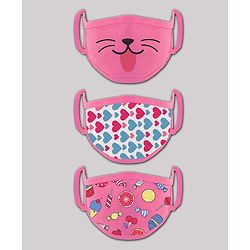 Babyhug 2 to 4 Years Washable & Reusable Knit Printed Face Mask - Pack of 3