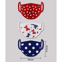 Babyhug 12 to 24 Months Printed Two Layer Mask with Filter - Pack of 3