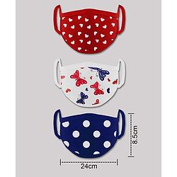 Babyhug 2 to 4 Years Printed Two Layer Mask with Filter - Pack of 3