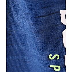 Babyhug Elasticated Waist Shorts Text Print - Blue