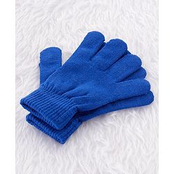 Babyhug Woolen Cap Muffler & Hand Gloves Blue -  Diameter 10 cm