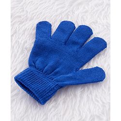 Babyhug Woolen Cap Muffler & Hand Gloves Blue -  Diameter 10 cm