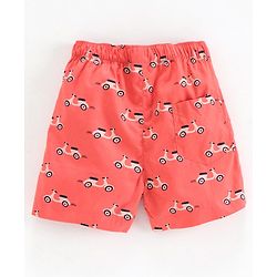 Babyhug 100% Cotton Woven Boxer Pack of 2 Printed & Checkered - Blue Orange