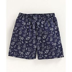 Babyhug 100% Cotton Boxers Multiprint Pack of 2 - Red Blue