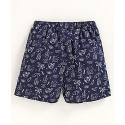 Babyhug 100% Cotton Boxers Multiprint Pack of 2 - Red Blue