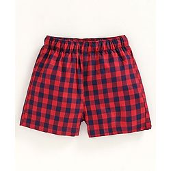 Babyhug 100% Cotton Boxers Multiprint Pack of 2 - Red Blue