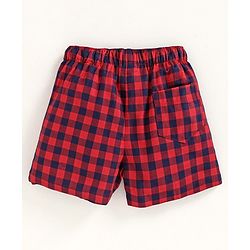 Babyhug 100% Cotton Boxers Multiprint Pack of 2 - Red Blue