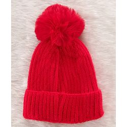 Babyhug Woollen Cap & Gloves With Muffler Red - Diameter 10.5 cm
