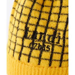 Babyhug Woollen Check Cap & Gloves With Muffler Yellow - Diameter 12 cm