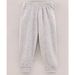 Babyhug Full Length Thermal Lounge Pant - Light Grey