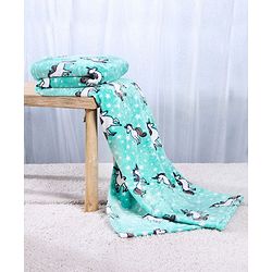 Babyhug Coral Blanket Unicorn Print - Sea Green