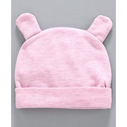 Babyhug 100% Cotton Cap Mittens & Booties Set Pink - Diameter 11 cm