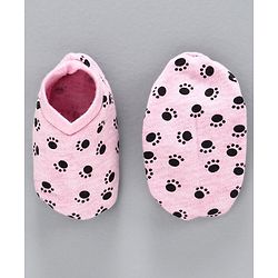 Babyhug 100% Cotton Cap Mittens & Booties Set Pink - Diameter 11 cm