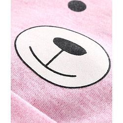 Babyhug 100% Cotton Cap Mittens & Booties Set Pink - Diameter 11 cm