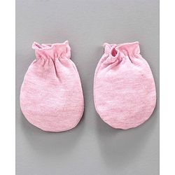 Babyhug 100% Cotton Cap with Mittens & Booties Animal Print Pink  - Diameter 9.5 cm