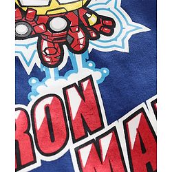 Babyhug Half Sleeves Tee Iron Man Print - Blue