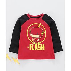 Babyhug Raglan Sleeves Tee The Flash Print - Red Black