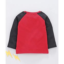 Babyhug Raglan Sleeves Tee The Flash Print - Red Black