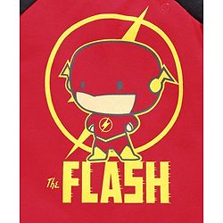 Babyhug Raglan Sleeves Tee The Flash Print - Red Black