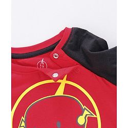 Babyhug Raglan Sleeves Tee The Flash Print - Red Black