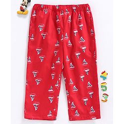 Babyhug Full Length Printed Pajama - Red