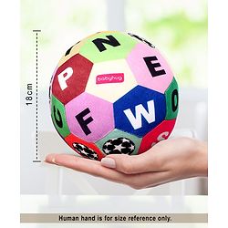 Babyhug Alphabet Soft Ball Multicolor - Height 18 cm (Color May Vary)