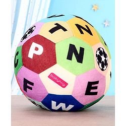 Babyhug Alphabet Soft Ball Multicolor - Height 18 cm (Color May Vary)