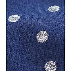 Babyhug Full Sleeves Sequin Design Sweatshirt Polka Dots Print - Navy