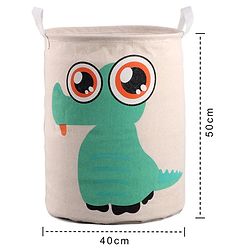 Babyhug Cotton Foldable Laundry bag Crocodile Print - Green