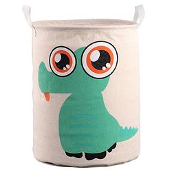 Babyhug Cotton Foldable Laundry bag Crocodile Print - Green