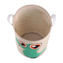 Babyhug Cotton Foldable Laundry bag Crocodile Print - Green