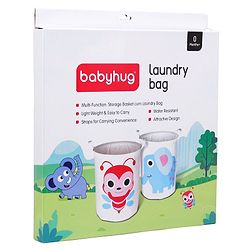 Babyhug Cotton Foldable Laundry bag Crocodile Print - Green