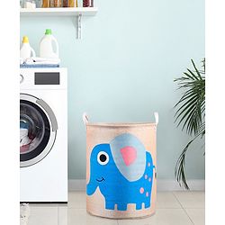 Babyhug Cotton Foldable Laundry bag Crocodile Print - Green
