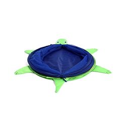 Babyhug Collapsible Laundry Bag With Lid Turtle Shaped - Blue
