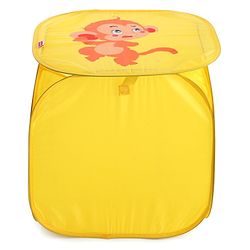 Babyhug Laundry Basket Monkey Print - Yellow