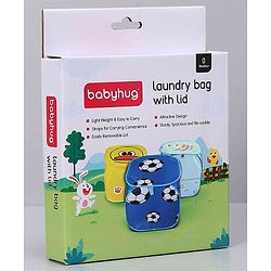 Babyhug Laundry Basket Monkey Print - Yellow