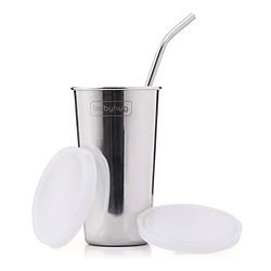 Babyhug Stainless Steel Tumbler With Airtight Lids & Straw - 300 ml