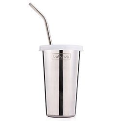 Babyhug Stainless Steel Tumbler With Airtight Lids & Straw - 300 ml