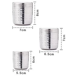 Babyhug Stainless Steel Container Pack of 3 - Silver